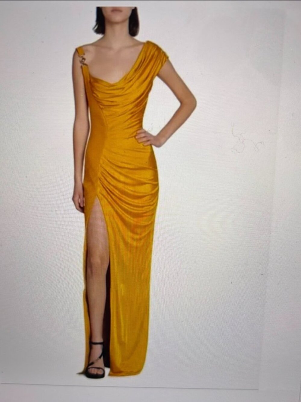 Versace Draped Liquid Jersey Gown IT40/US4 